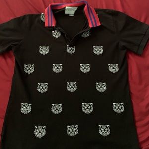 Gucci White Embroidered Tiger